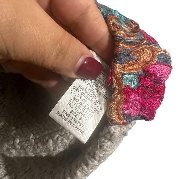 Umgee boho jacket embroidered zip up jacket knit - Picture 7 of 16